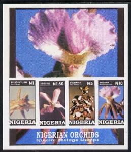 Nigeria 1993 Orchids m/sheet completely imperf superb unm...