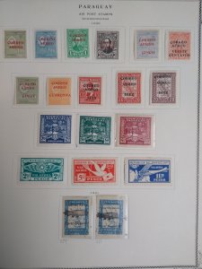 collection on pages Paraguay semipostals; airmail 1929-31 NY: CV $159