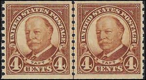 687 Mint,OG,NH... Line Pair... SCV $22.00