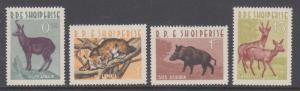 Albania Sc 639-642 MLH. 1962 Animals, complete set, LH