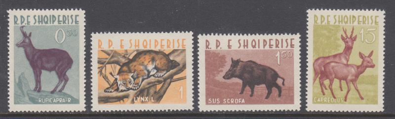 Albania Sc 639-642 MLH. 1962 Animals, complete set, LH