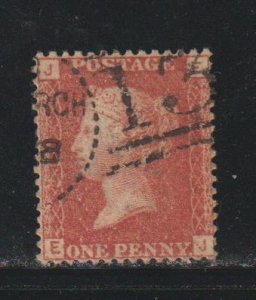 Great Britain  SC 33  Used. Plate 207   Position JE