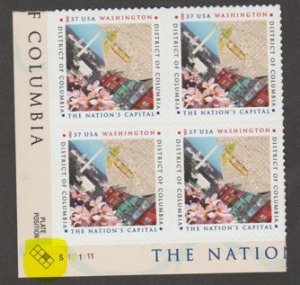 U.S. Scott #3813 Washington D.C. Stamp - Mint NH Plate Block - UMR Plate
