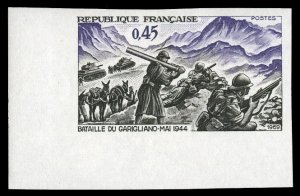 France, 1950-Present #1248 (YT 1601) Cateuro;40, 1969 Battle of Garigliani, i...