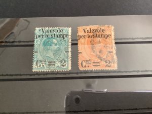 Italy 1890 Parcel Overprint new value used stamps R48871