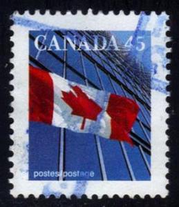 Canada #1361c Flag and Building, used (0.25)