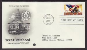 US Texas 1995 PCS Typed FDC BIN