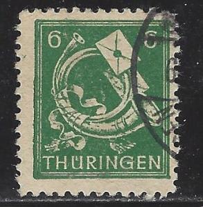 GDR Thuringia Scott # 16N4, used, variation paper