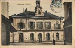 France Postcard 1905, Montereau S-et-M, La Poste, Post Office Buiding, Posted