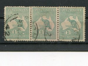 Australia #51 strip 3  Used  - Lakeshore Philatelics