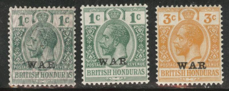 British Honduras Scott MR1 - MR3 War set 