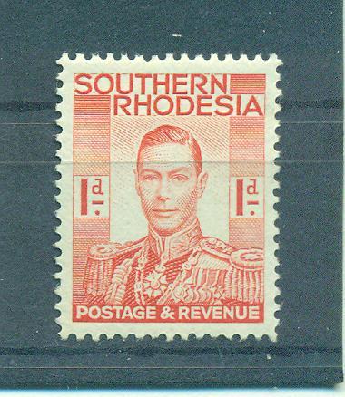 Southern Rhodesia sc# 43 mh cat value $.40