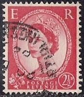 Great Britain #357 2 1/2P Elizabeth, used  EGRADED XF 93 XXF