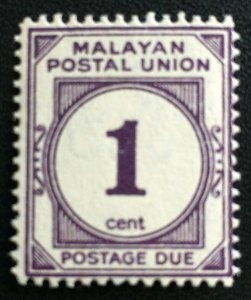 Malaya 1936-38 Malayan Postal Union 1c MNH SG#D1 M3933