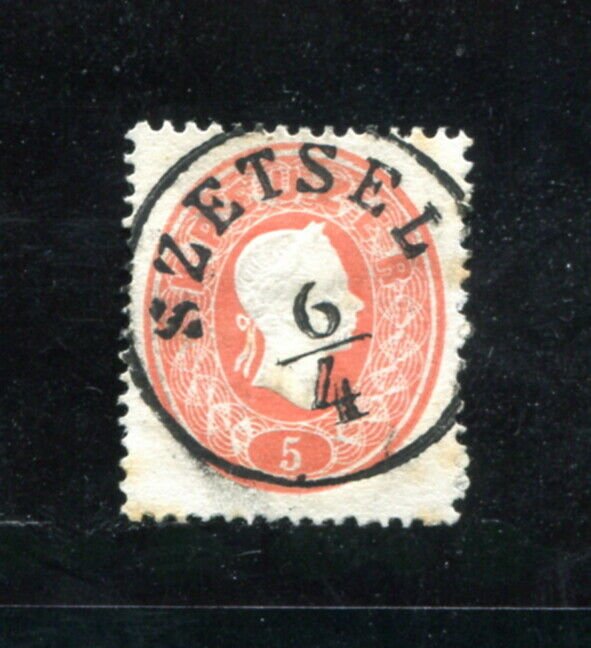 x438 - AUSTRIA Classic - Sc# 14 - Used - Cancel SZETZEL - Now Săcel Romania