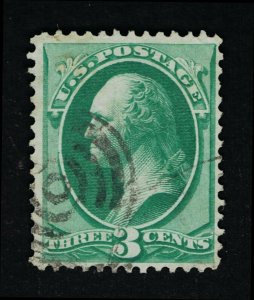 AFFORDABLE GENUINE SCOTT #136 VF-XF USED 1870 GREEN NBNC PRINTING H-GRILL #13013