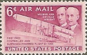United States #C45 6c Wilbur & Orville Wright MLH (1949)