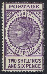 SOUTH AUSTRALIA 1906 QV THICK POSTAGE 2/6 WMK CROWN/A PERF 12