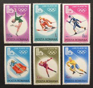 Romania 1979 #2926-31(6), 13th Winter Olympics, MNH.