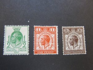 Great Britain 1929 Sc 205-7 MH