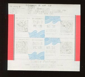 CVP42 NEOPOST Computer Vended Booklet Pane of 4 Stamps (Bz 828) *USPS ROSSLYN*