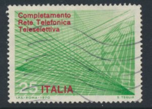 Italy Sc# 1027  Used  Telephone    see details & scan                      