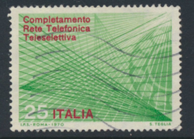 Italy Sc# 1027  Used  Telephone    see details & scan                      