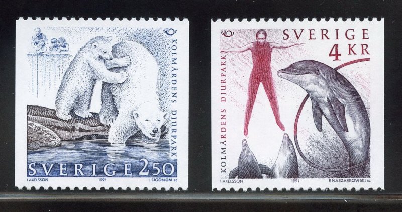 Sweden 1887-88 MNH, Kolmarden Zoological Park Set from 1991.