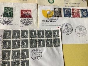 Germany 11 vintage  postal stamps cover items Ref A588 