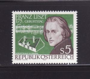 Austria 1371 Set MNH Franz Liszt, Composer (A)