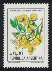 Argentina 'Cassia carnaval' Flowers 30c 1985 MNH SG#1937