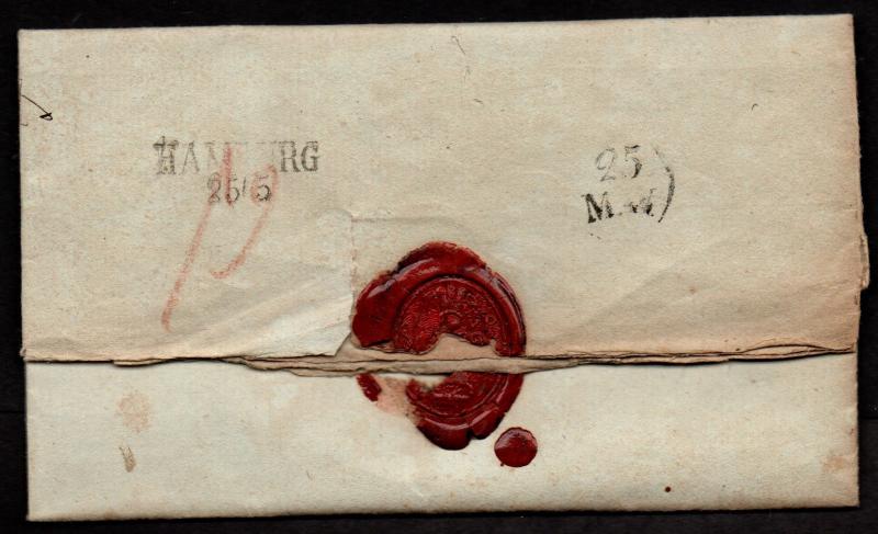 $German Stampless Cover, Bederkesa to Wismar