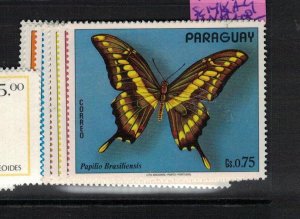 Paraguay Butterfly SG 1418a-9 MNH (10eqo)