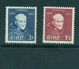 Ireland 1957  Father Wadding SC 163-164 SG 168-169 MNH