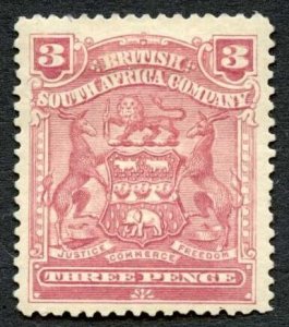 Rhodesia SG81 3d Claret M/M (hinge reminders) Cat 25 pounds