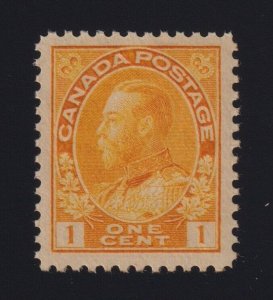 Canada Sc #105 (1922) 1c orange-yellow Admiral Die I Wet Mint VF