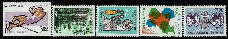 Corea cinco 1965-1966, menta nunca con bisagras sellos, 505 pliegue menor-Lote 010117 