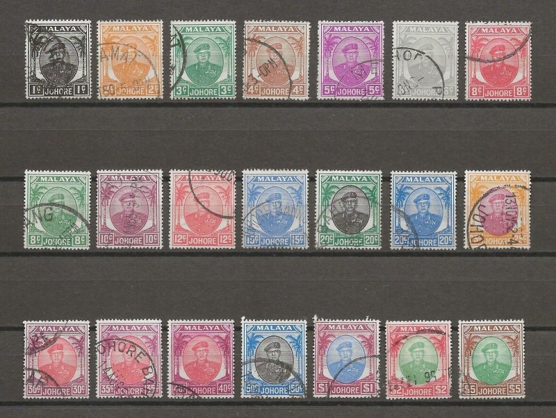 MALAYA/JOHORE 1949/55 SG 133/47 USED Cat £6/