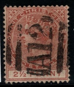 ST.CHRISTOPHER SG14 1882 2½d PALE RED-BROWN USED