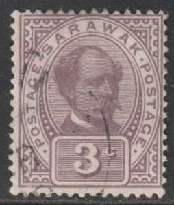 Sarawak Scott 38 - SG38, 1899 Postage 3c used