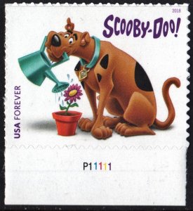 SC#5299 (50¢) Scooby-Doo! Plate Single (2018) SA