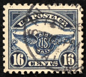 U.S. Used Stamp Scott #C5 16c Air Mail, Superb. CDS Cancel. A Gem!