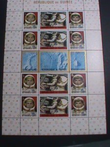 ​GUINEA 1965-SC#387a AMERICAN & RUSSIAN ACHIEVEMENT IN SPACE- MNH SHEET VF