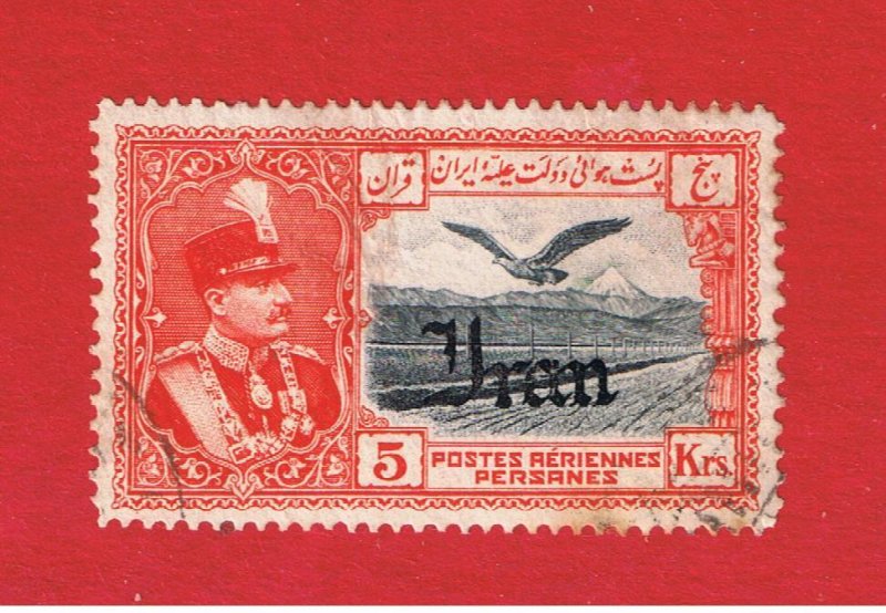 Iran #C64  VF+ used  Air Post Overprint   Free S/H