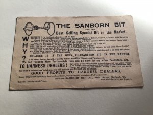 The Sanborn Bit 1893 American Harness Dealers postcard  Ref A393