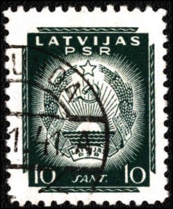 Latvia - Issued Under Russian Occ #2N45-2N57, Complete Set(13), 1940,  Used