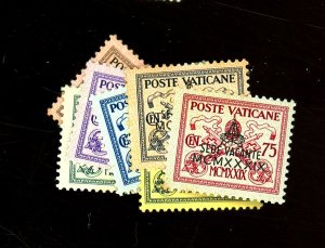 VATICAN CITY #Q5-7 10-11 13-15 MINT FVF OG LH Cat $24