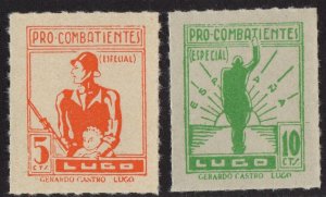 Thematic stamps SPAIN 1939c PRO COMB.LUGO 2 labels mint