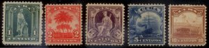 Caribbean 1899 SC# 227-31 M-hinged-OG E90