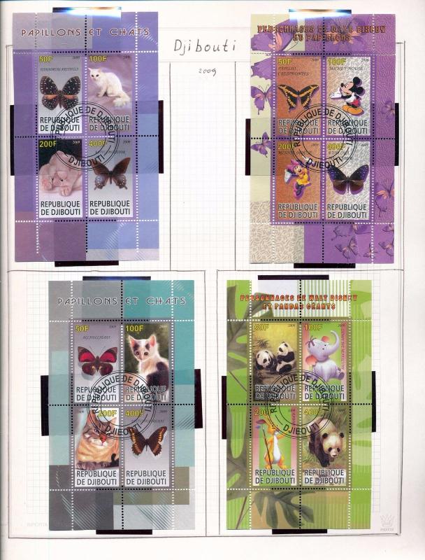 Djibouti 2009/2010 Wildlife Birds Sheets Used 30 Items (pie 715)